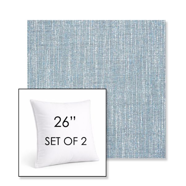 Picture of Adena Celeste | Set of 2 | Sunbrella 26" Square Outdoor Throw Pillows with Premium Inserts