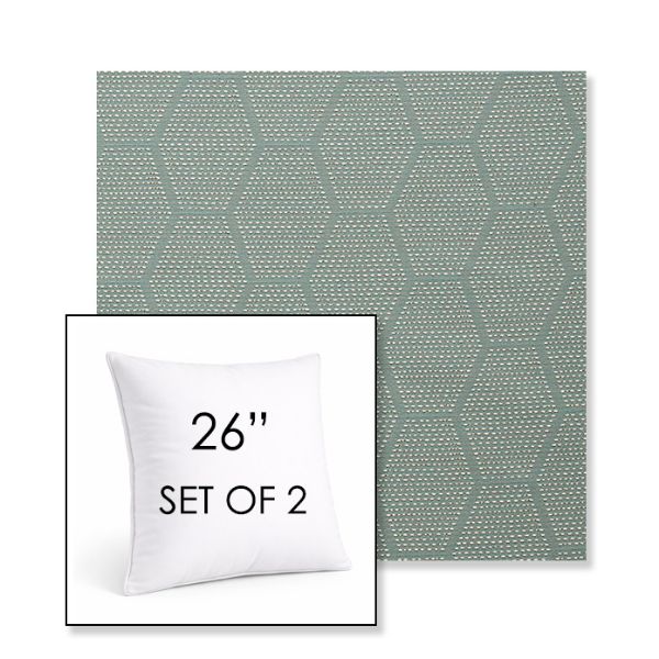 Picture of Amalfi Coast | Set of 2 | Sunbrella 26" Square Outdoor Throw Pillows with Premium Inserts