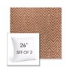 Picture of Argo Clay | Set of 2 | Sunbrella 26" Square Outdoor Throw Pillows with Premium Inserts