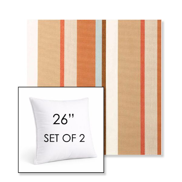 Picture of Beaming Mojave | Set of 2 | Sunbrella 26" Square Outdoor Throw Pillows with Premium Inserts