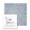 Picture of Boro Indigo | Set of 2 | Sunbrella 26" Square Outdoor Throw Pillows with Premium Inserts