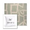 Picture of Brushstroke Duckegg | Set of 2 | Sunbrella 26" Square Outdoor Throw Pillows with Premium Inserts