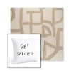 Picture of Brushstroke Stucco | Set of 2 | Sunbrella 26" Square Outdoor Throw Pillows with Premium Inserts