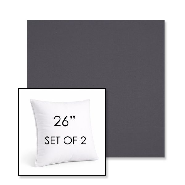 Picture of Canvas Ardoise | Set of 2 | Sunbrella 26" Square Outdoor Throw Pillows with Premium Inserts