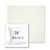 Picture of Canvas White | Set of 2 | Sunbrella 26" Square Outdoor Throw Pillows with Premium Inserts