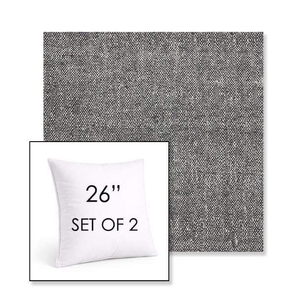 Picture of Chartres Granite | Set of 2 | Sunbrella 26" Square Outdoor Throw Pillows with Premium Inserts