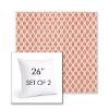 Picture of Detail Persimmon | Set of 2 | Sunbrella 26" Square Outdoor Throw Pillows with Premium Inserts