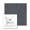 Picture of Dither Slate | Set of 2 | Sunbrella 26" Square Outdoor Throw Pillows with Premium Inserts