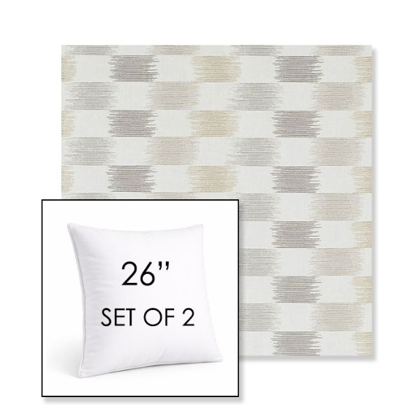 Picture of Dream Dune | Set of 2 | Sunbrella 26" Square Outdoor Throw Pillows with Premium Inserts