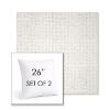 Picture of Dumont Snow | Set of 2 | Sunbrella 26" Square Outdoor Throw Pillows with Premium Inserts
