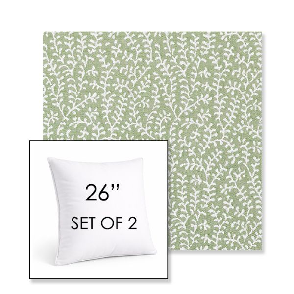 Picture of Eberly Spring | Set of 2 | Sunbrella 26" Square Outdoor Throw Pillows with Premium Inserts