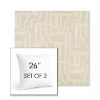 Picture of Escher Alabaster | Set of 2 | Sunbrella 26" Square Outdoor Throw Pillows with Premium Inserts
