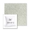 Picture of Etna Juniper | Set of 2 | Sunbrella 26" Square Outdoor Throw Pillows with Premium Inserts