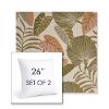 Picture of Fernie Mimosa | Set of 2 | Sunbrella 26" Square Outdoor Throw Pillows with Premium Inserts