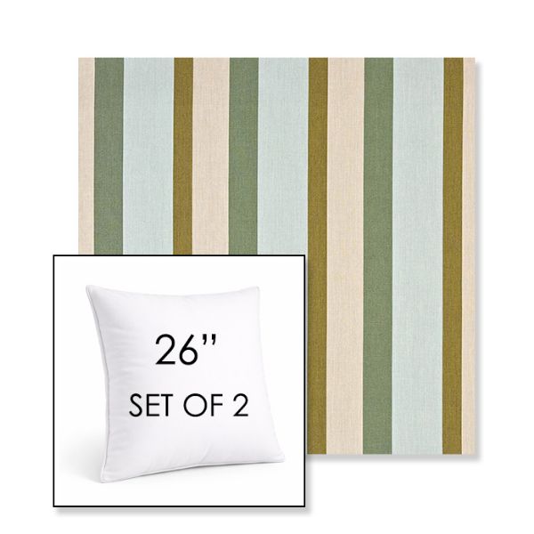 Picture of Gateway Aloe | Set of 2 | Sunbrella 26" Square Outdoor Throw Pillows with Premium Inserts