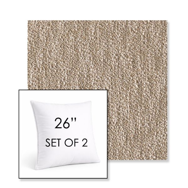 Picture of Improve Dune | Set of 2 | Sunbrella 26" Square Outdoor Throw Pillows with Premium Inserts