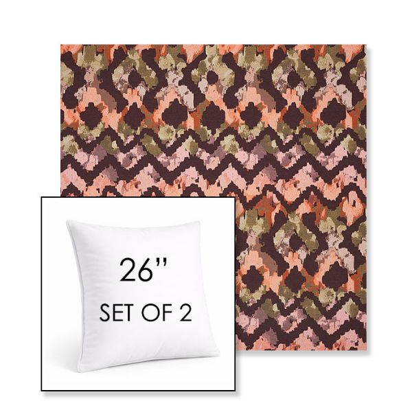 Picture of Inga Gypsy | Set of 2 | Sunbrella 26" Square Outdoor Throw Pillows with Premium Inserts
