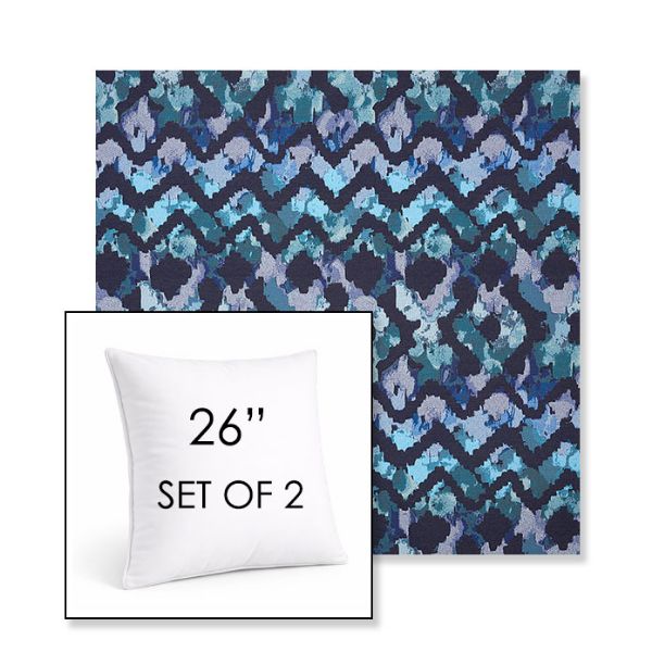 Picture of Inga Waterscape | Set of 2 | Sunbrella 26" Square Outdoor Throw Pillows with Premium Inserts