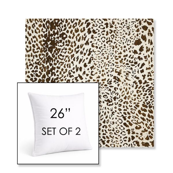Picture of Instinct Espresso | Set of 2 | Sunbrella 26" Square Outdoor Throw Pillows with Premium Inserts