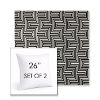 Picture of Key Figure Onyx | Set of 2 | Sunbrella 26" Square Outdoor Throw Pillows with Premium Inserts