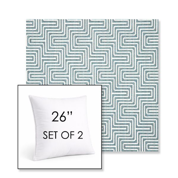 Picture of Key Figure Twilight | Set of 2 | Sunbrella 26" Square Outdoor Throw Pillows with Premium Inserts