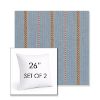 Picture of Linger Slate | Set of 2 | Sunbrella 26" Square Outdoor Throw Pillows with Premium Inserts