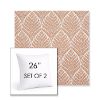 Picture of Linnaeus Clay | Set of 2 | Sunbrella 26" Square Outdoor Throw Pillows with Premium Inserts