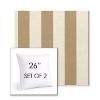 Picture of Maxim Heather Beige | Set of 2 | Sunbrella 26" Square Outdoor Throw Pillows with Premium Inserts