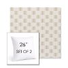 Picture of Mend Latte | Set of 2 | Sunbrella 26" Square Outdoor Throw Pillows with Premium Inserts
