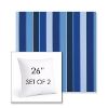 Picture of Milano Cobalt | Set of 2 | Sunbrella 26" Square Outdoor Throw Pillows with Premium Inserts