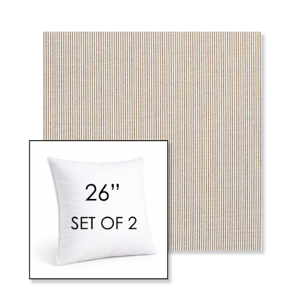 Picture of Replay Char | Set of 2 | Sunbrella 26" Square Outdoor Throw Pillows with Premium Inserts