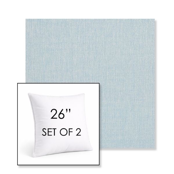 Picture of Ritsy Sky | Set of 2 | Sunbrella 26" Square Outdoor Throw Pillows with Premium Inserts