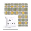 Picture of Rubix Lemon Lime | Set of 2 | Sunbrella 26" Square Outdoor Throw Pillows with Premium Inserts