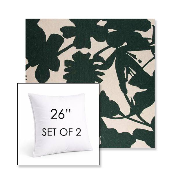 Picture of Sonny Fairway | Set of 2 | Sunbrella 26" Square Outdoor Throw Pillows with Premium Inserts