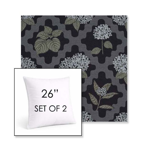 Picture of Trellis Morning Glory | Set of 2 | Sunbrella 26" Square Outdoor Throw Pillows with Premium Inserts