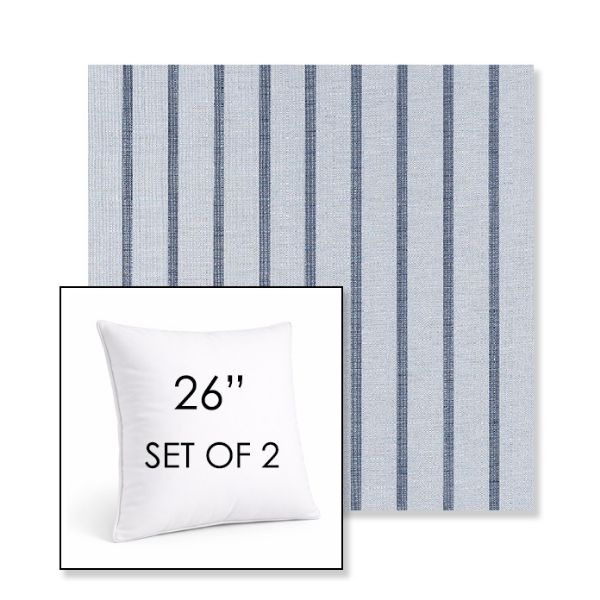 Picture of Unwind Sky | Set of 2 | Sunbrella 26" Square Outdoor Throw Pillows with Premium Inserts