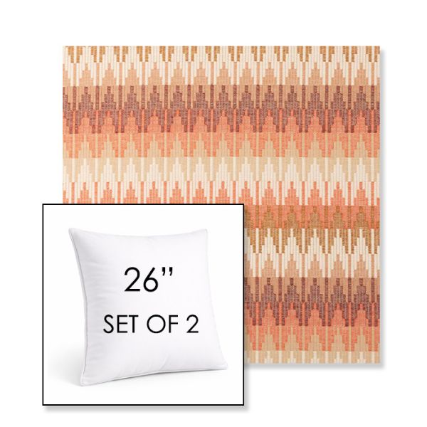 Picture of Valley Desert | Set of 2 | Sunbrella 26" Square Outdoor Throw Pillows with Premium Inserts