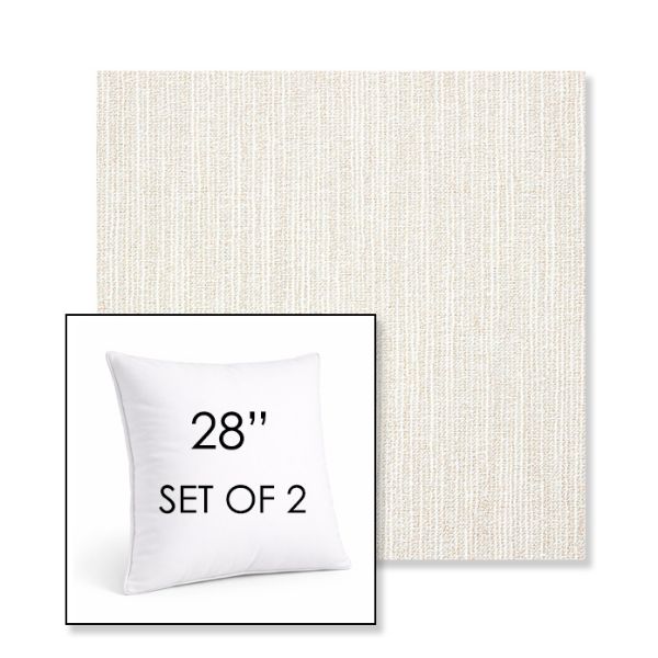 Picture of Adena Canvas | Set of 2 | Sunbrella 28" Square Outdoor Throw Pillows with Premium Inserts