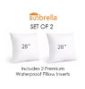Picture of Above Dune | Set of 2 | Sunbrella 28" Square Outdoor Throw Pillows with Premium Inserts