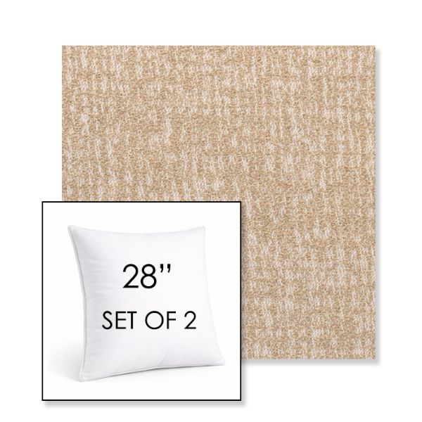 Picture of Abstraction Camel | Set of 2 | Sunbrella 28" Square Outdoor Throw Pillows with Premium Inserts