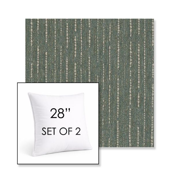 Picture of Abundant Seaglass | Set of 2 | Sunbrella 28" Square Outdoor Throw Pillows with Premium Inserts