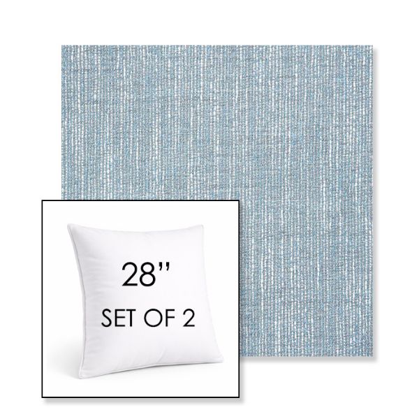 Picture of Adena Celeste | Set of 2 | Sunbrella 28" Square Outdoor Throw Pillows with Premium Inserts