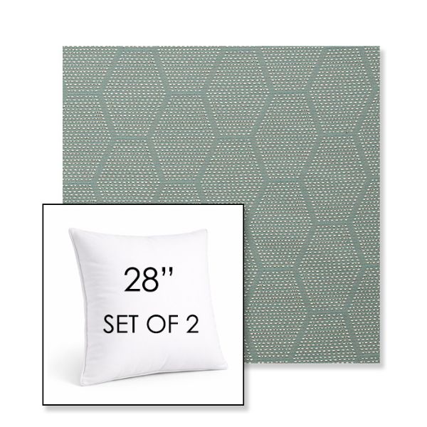 Picture of Amalfi Coast | Set of 2 | Sunbrella 28" Square Outdoor Throw Pillows with Premium Inserts