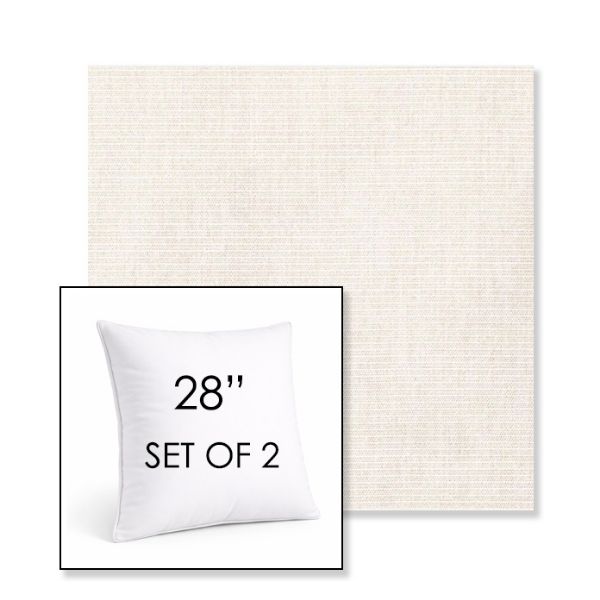 Picture of Ambrose Linen | Set of 2 | Sunbrella 28" Square Outdoor Throw Pillows with Premium Inserts