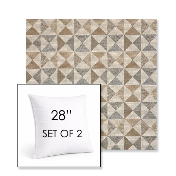 Picture of Array Dune | Set of 2 | Sunbrella 28" Square Outdoor Throw Pillows with Premium Inserts