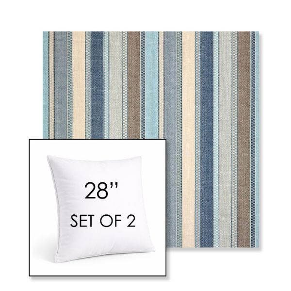 Picture of Ascend Spa | Set of 2 | Sunbrella 28" Square Outdoor Throw Pillows with Premium Inserts