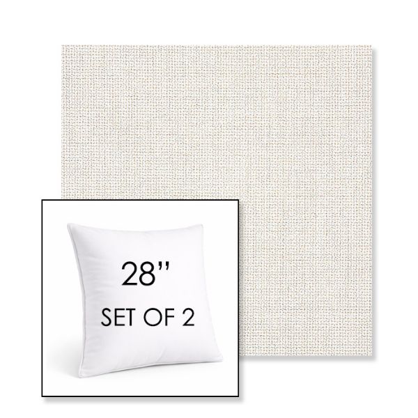 Picture of Bliss Linen | Set of 2 | Sunbrella 28" Square Outdoor Throw Pillows with Premium Inserts