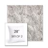 Picture of Calm Graphite | Set of 2 | Sunbrella 28" Square Outdoor Throw Pillows with Premium Inserts