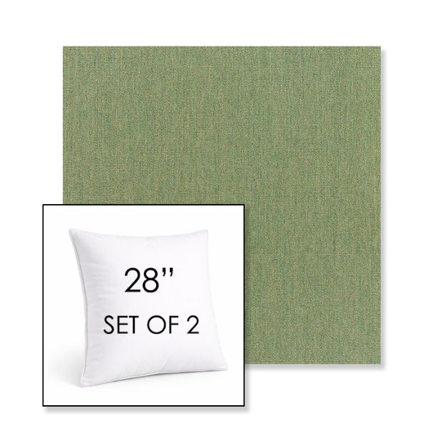 Picture of Canvas Fern | Set of 2 | Sunbrella 28" Square Outdoor Throw Pillows with Premium Inserts
