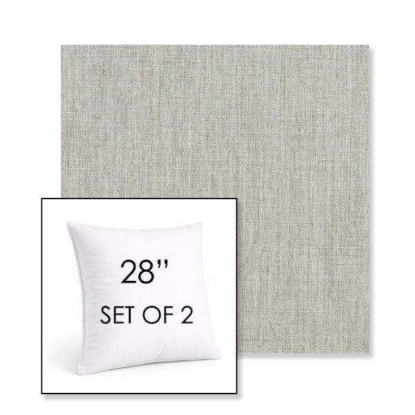 Picture of Canvas Granite | Set of 2 | Sunbrella 28" Square Outdoor Throw Pillows with Premium Inserts
